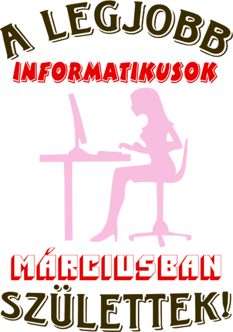 Informatikus nő szülinapja március színezhető