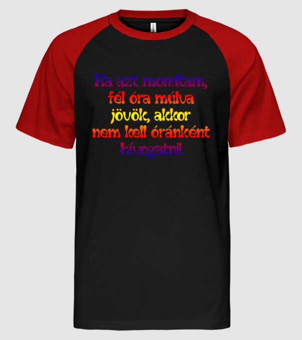  minta fekete/piros pólón
