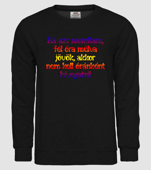  minta fekete pólón