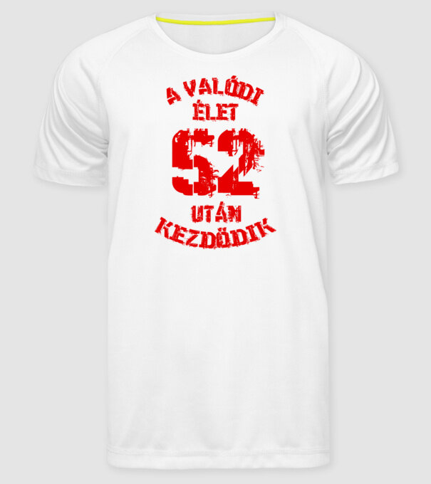  minta fehér pólón