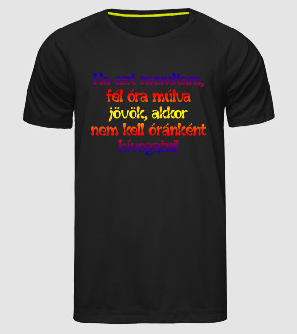  minta fekete pólón
