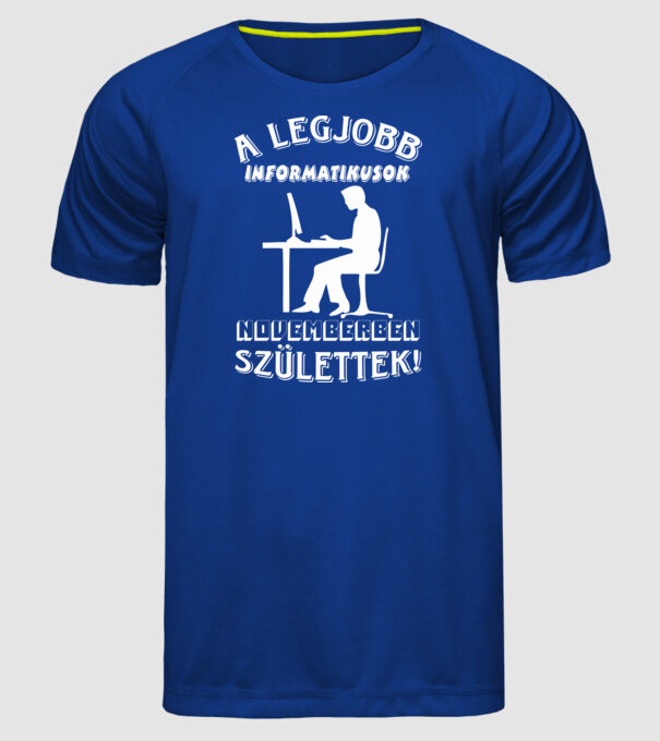  minta királykék pólón
