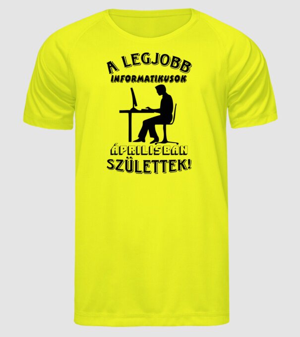  minta neonsárga pólón