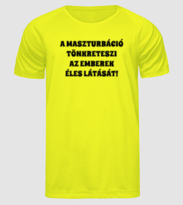 minta neonsárga pólón