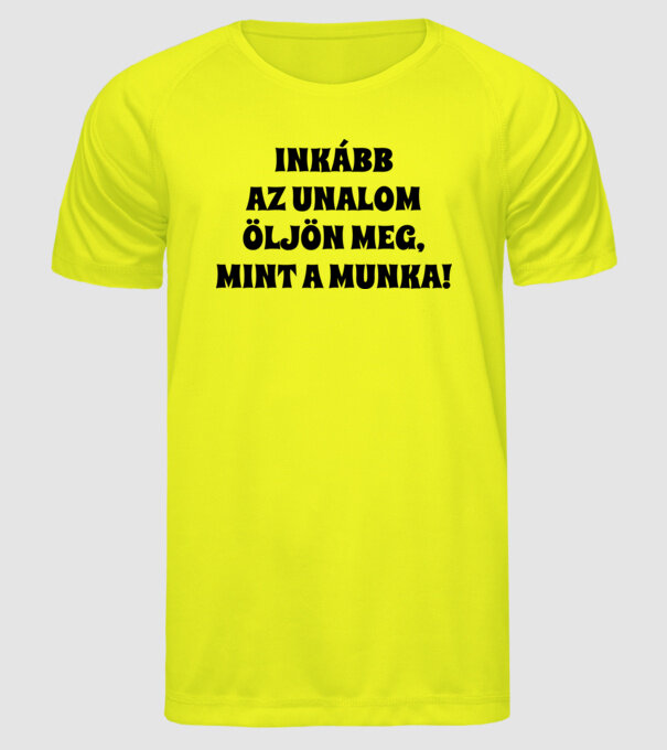  minta neonsárga pólón