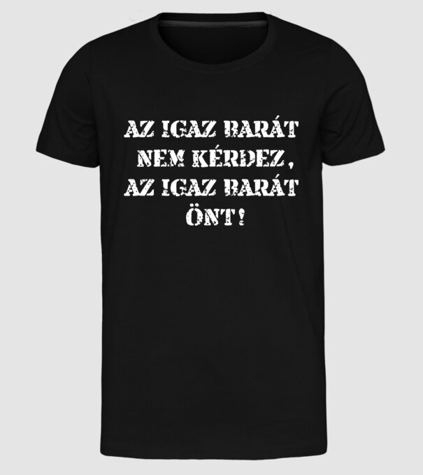  minta fekete pólón