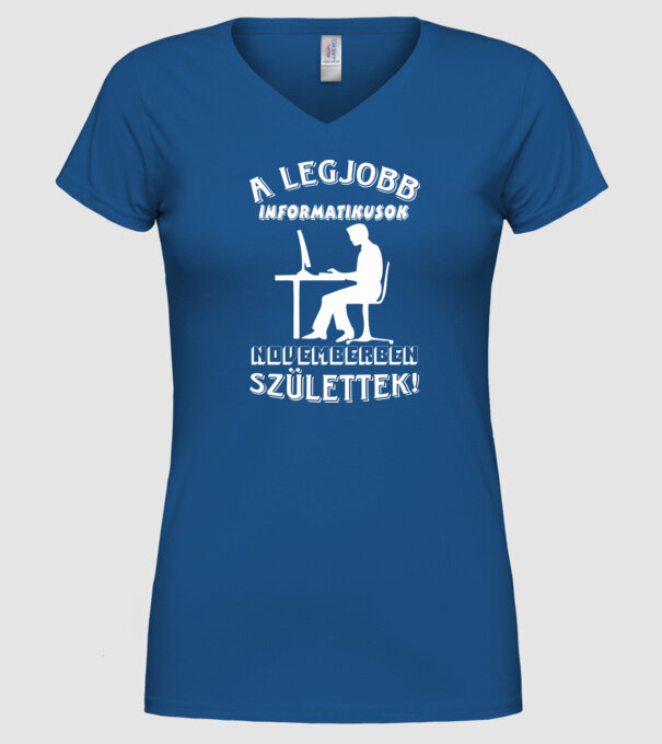  minta királykék pólón