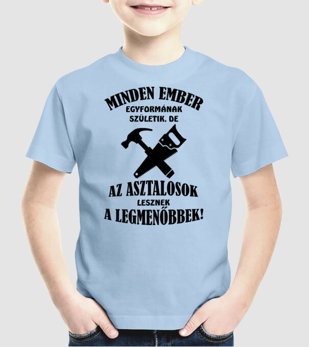  minta világoskék pólón