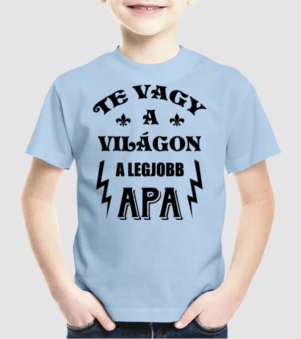  minta világoskék pólón