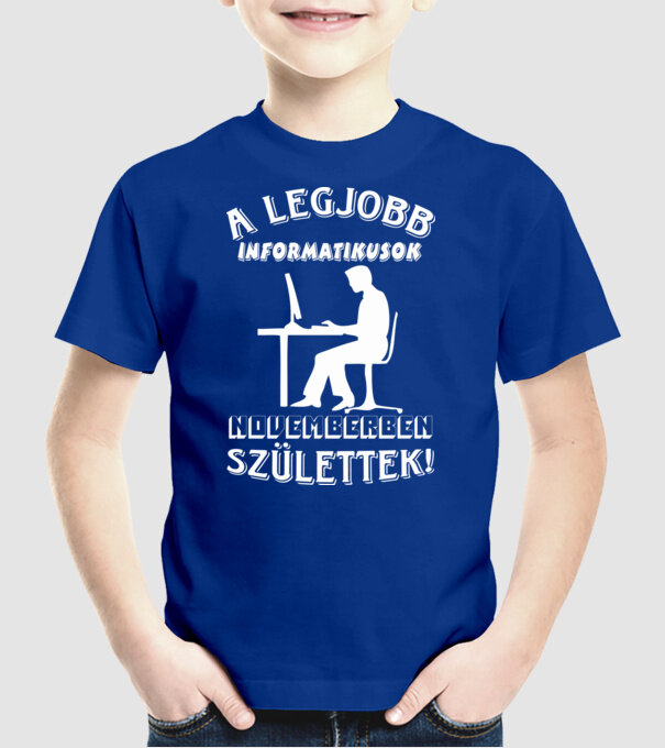  minta királykék pólón