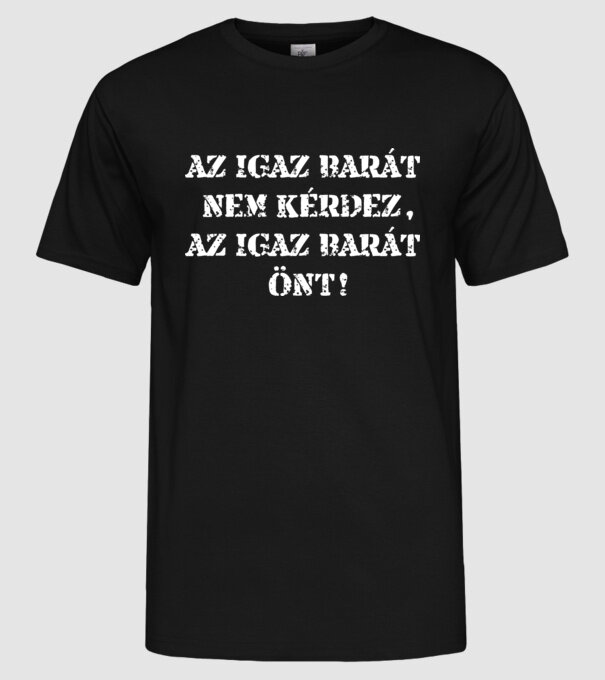  minta fekete pólón