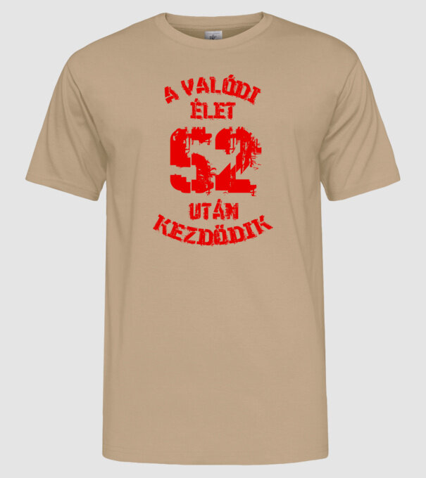  minta homokszín pólón