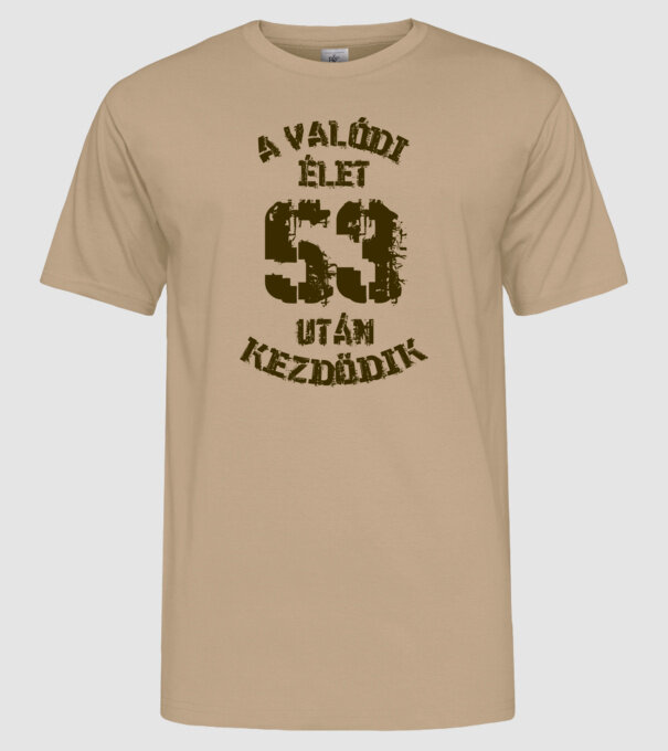  minta homokszín pólón
