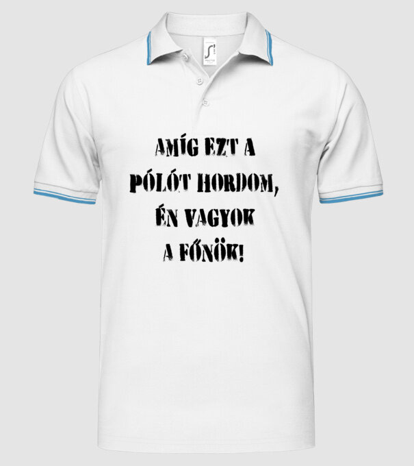  minta fehér pólón