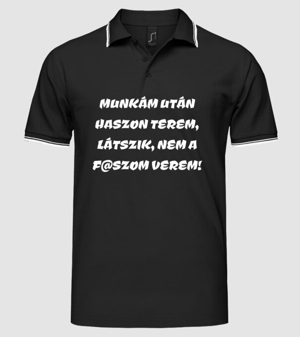  minta fekete pólón