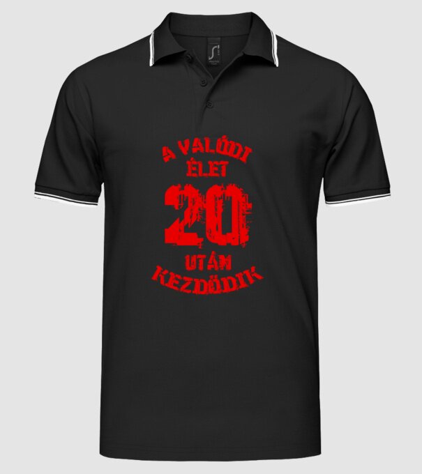  minta fekete pólón