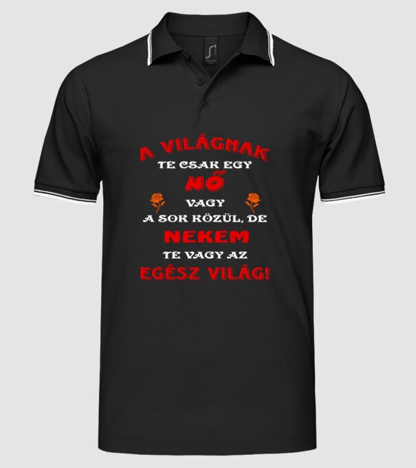  minta fekete pólón