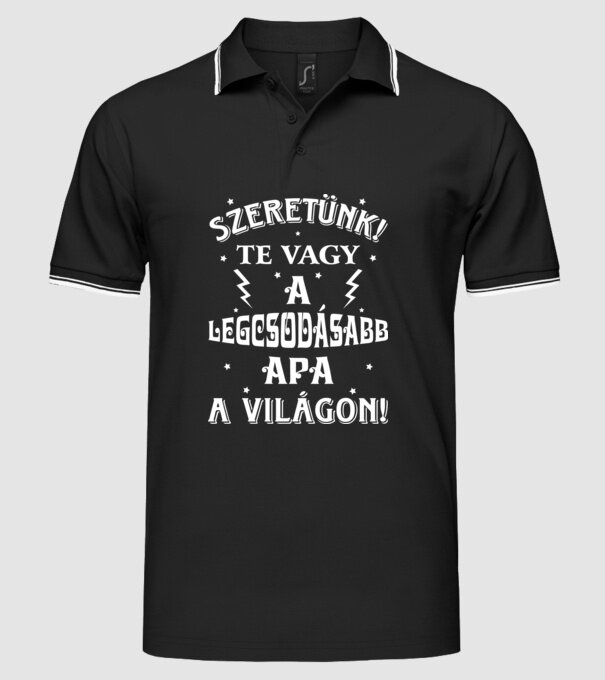  minta fekete pólón