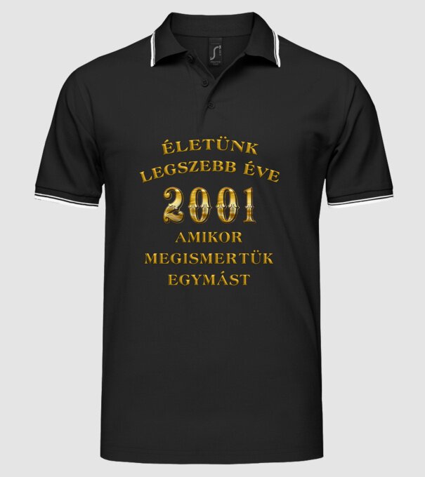  minta fekete pólón