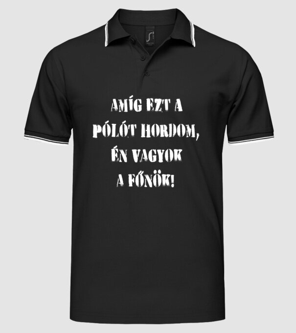  minta fekete pólón
