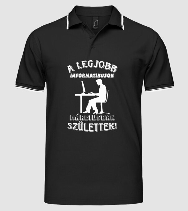  minta fekete pólón