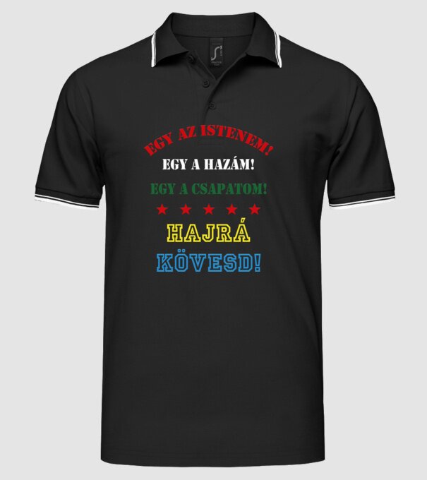  minta fekete pólón