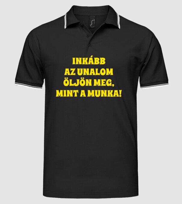  minta fekete pólón