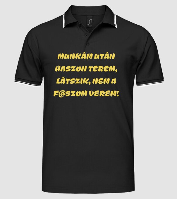  minta fekete pólón
