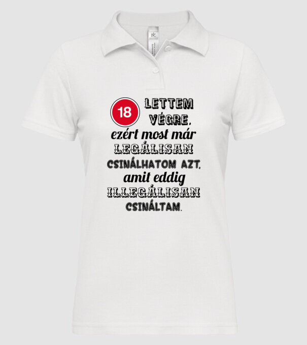  minta fehér pólón