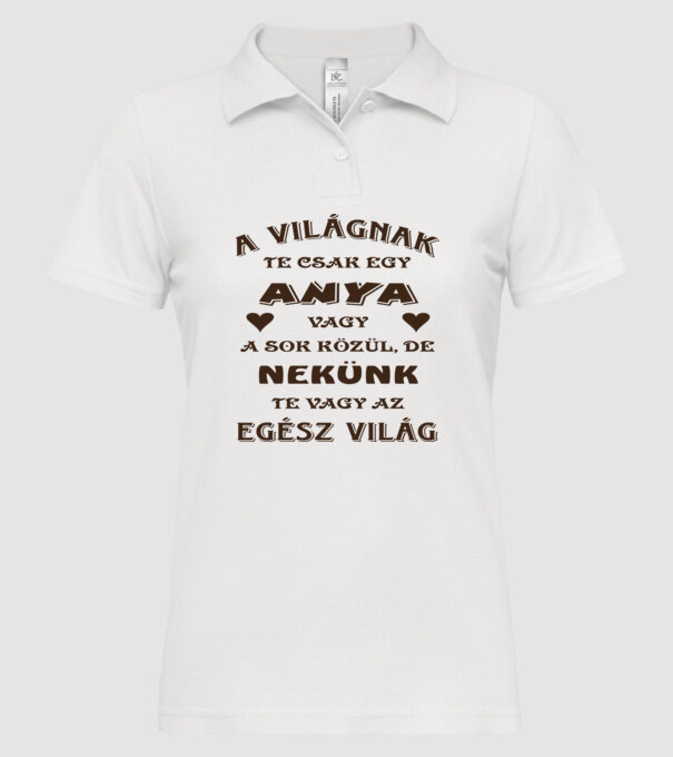  minta fehér pólón