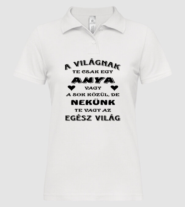  minta fehér pólón