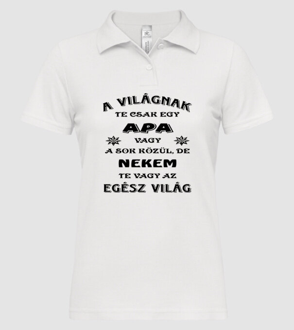 minta fehér pólón