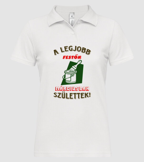  minta fehér pólón