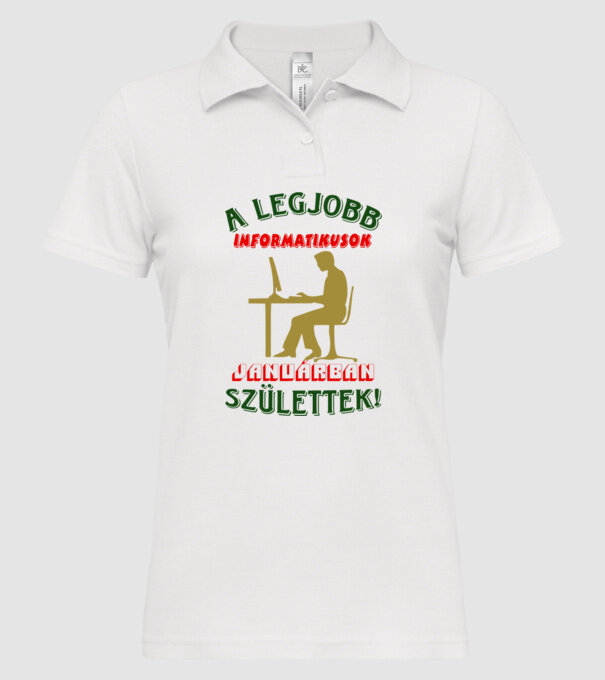  minta fehér pólón