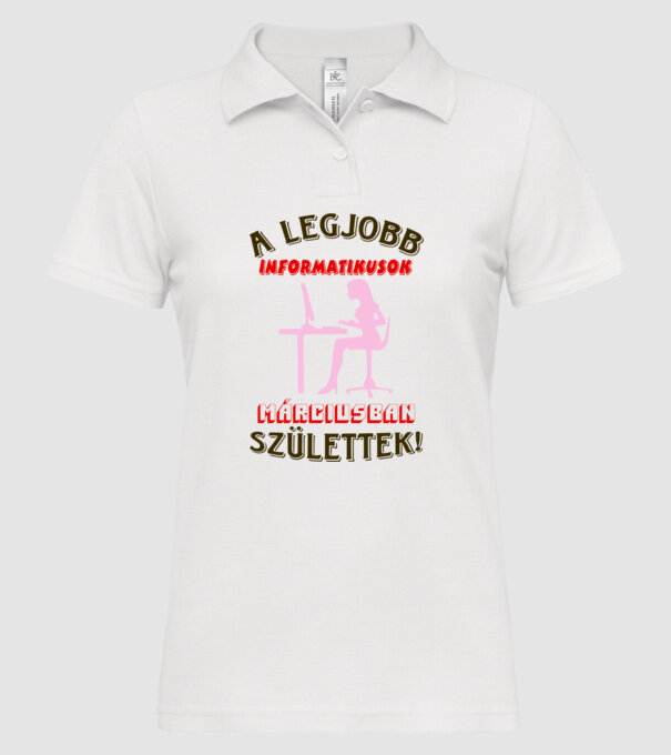 minta fehér pólón