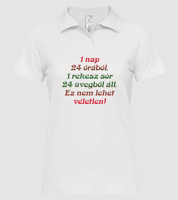  minta fehér pólón