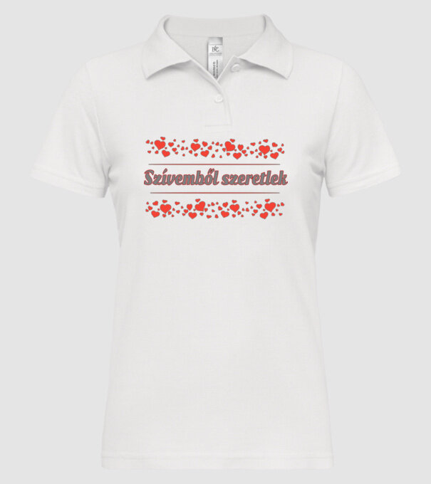  minta fehér pólón