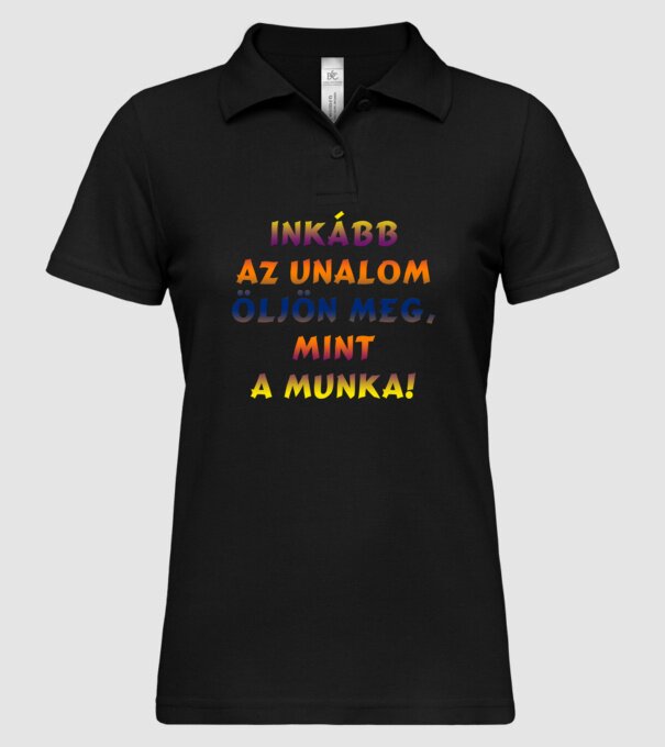 minta fekete pólón