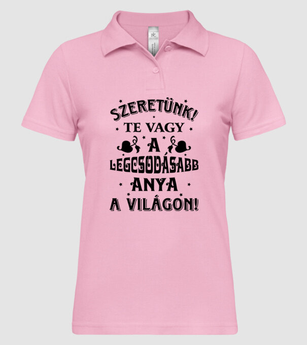  minta világos rózsaszín pólón
