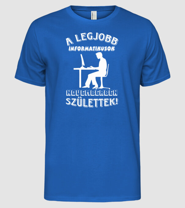  minta királykék pólón