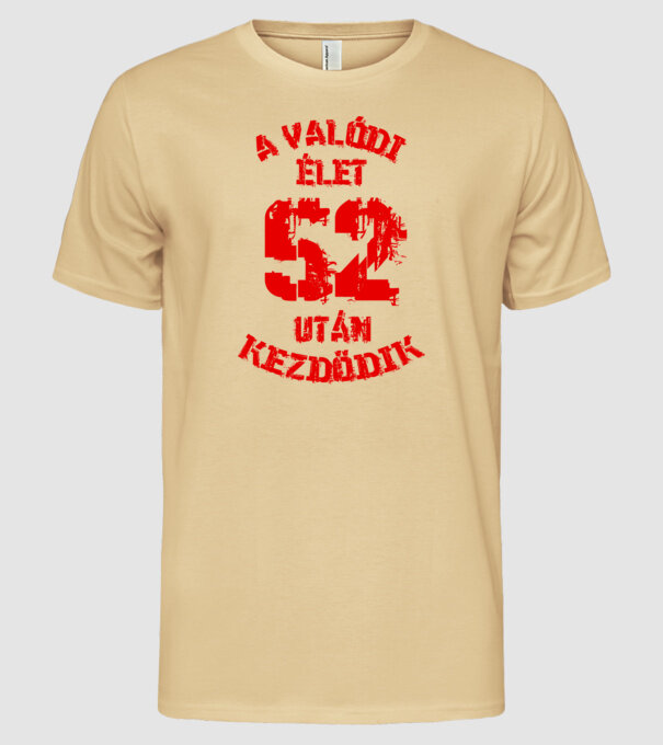  minta homokszín pólón