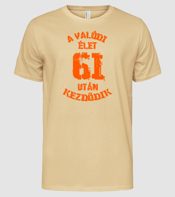  minta homokszín pólón