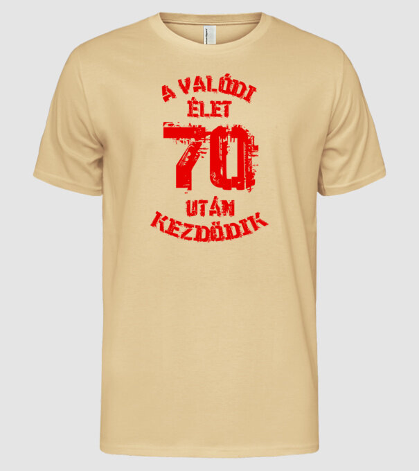  minta homokszín pólón
