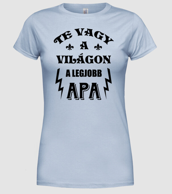  minta világoskék pólón