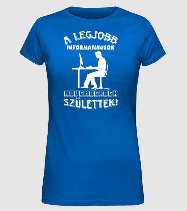  minta királykék pólón