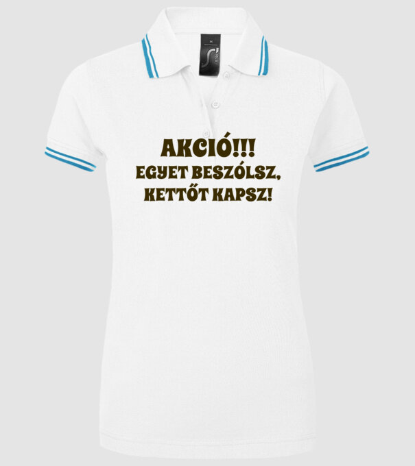  minta fehér pólón