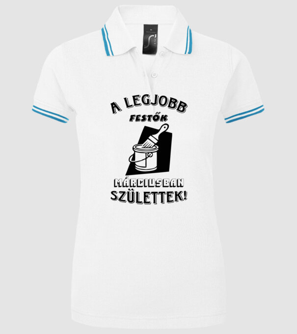  minta fehér pólón