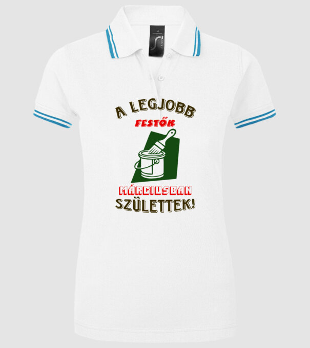  minta fehér pólón
