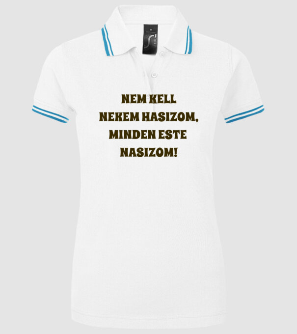  minta fehér pólón