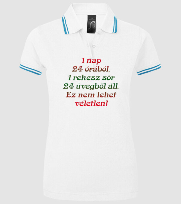  minta fehér pólón